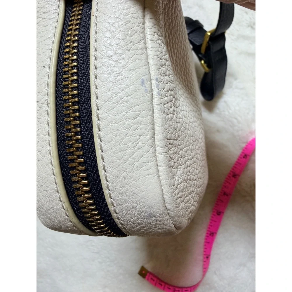 Fossil Preston Crossbody Flap Bag Bone Black Leather ZB5941105